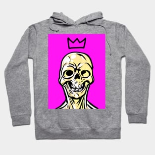 Skeletor King | Skeleton King | Apocalypse Art | Skull King | Pink Hoodie